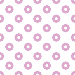 Pink pattern on white seamless background. Textile design.