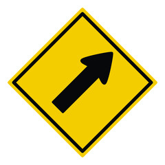 keep right sign, turn right signal, keep right traffic sign icon