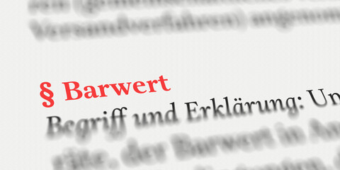 Barwert im Buch abgedruckt