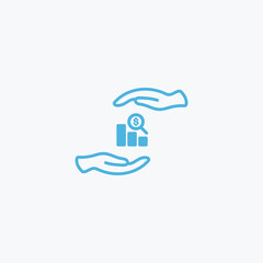 financial graphic icon flat vector logo design trendy