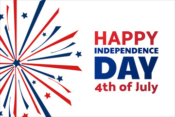 Obraz premium Independence Day in United States of America, USA. 4th of July. Holiday concept. Template for background, banner, card, poster with text inscription. Vector EPS10 illustration.