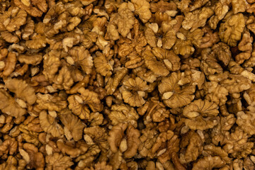 dried fruits, nuts. juchela sold in a dried fruit store