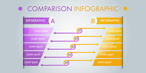 Modern comparison infographic template.