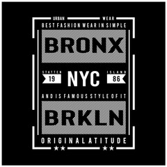 new york city  typography for t shirt, vector illustration