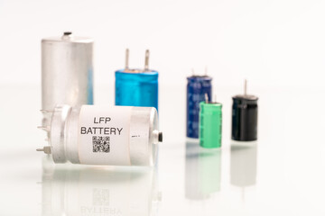Lithium iron phosphate battery  LiFePO.  or LFP battery  lithium ferrophosphate , is a  lithium-ion battery using LiFePO  as the cathode, and graphitic carbon electrode  as the anode