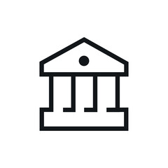 Bank icon. Building symbol modern simple vector icon