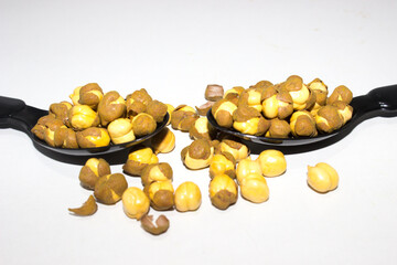 A picture of salty chickpeas