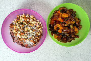 muesli heap, baked muesli healthy Breakfast, granola ingredients