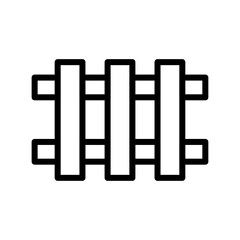 fence icon line art design