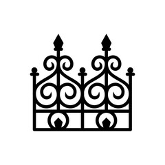 Fototapeta na wymiar fence icon glyph style design