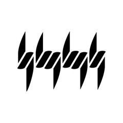 fence icon glyph style design