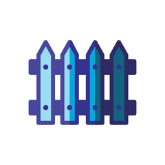 fence icon color style design