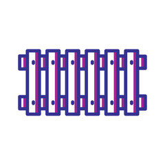 fence icon color style design
