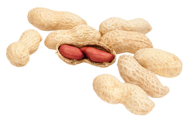 peanuts isolated on white background