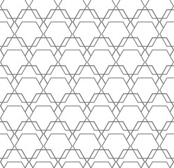 Continuous Modern Vector Roaring Deco Pattern. Seamless Black Graphic 1920 Decor Texture. Repetitive Line Wedding Backdrop 