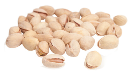 pistachios isolated on the white background