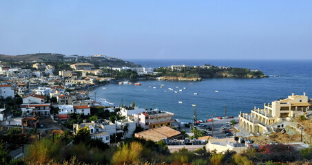 Fototapeta na wymiar View of the picturesque Bay of Agia Pelagia, Crete.