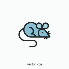 Multicolored mouse vector icon illustration. Ui/Ux. Premium quality.