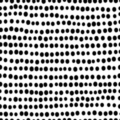 Vector seamless pattern with black dots.