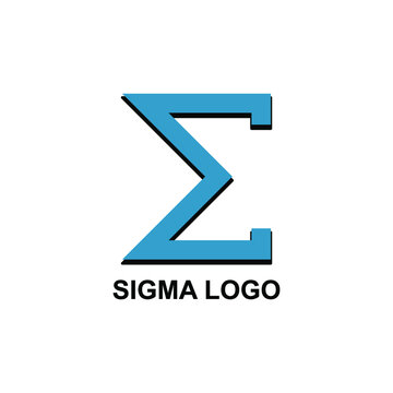 sigma formula sign icon logo isolated white