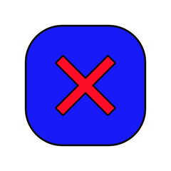 cross icon vector isolated white