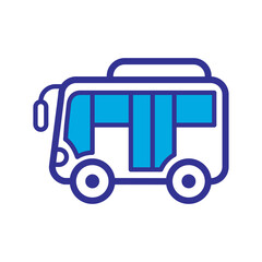 BUS icon logo illustration design