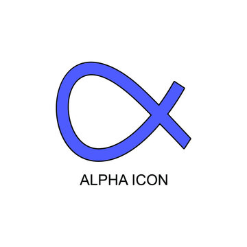 alpha formula icon vector design isolated white