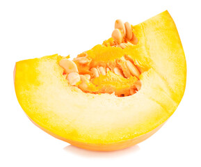 pumpkin piece isolated on white background