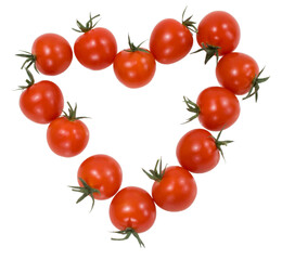 tomatoes cherry in the form of the heart