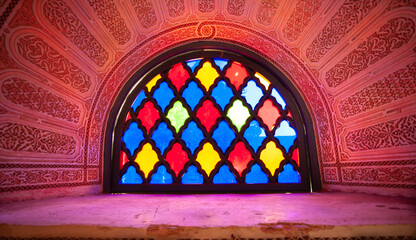 Colourful window in Marrakech, Morocco