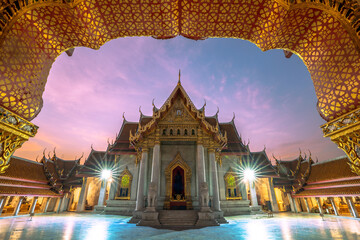 Wat Benchamabophit, Dusit Wanaram, Ratchaworawihan, Popular tourist attractions, Bangkok, Thailand.