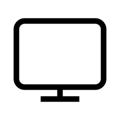 monitor led tv icon vector isolated white