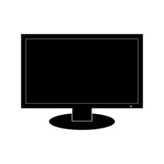 moniter led tv icon vector isolated white