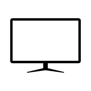 moniter led tv icon vector isolated white