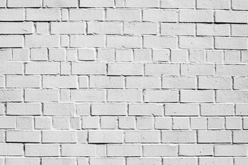 White brick wall background. Brick texture. 