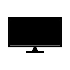 moniter led tv icon vector isolated white