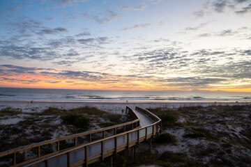 Sunrise in New Smyrna Beach, Florida in the Winter