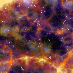 Fototapeta na wymiar Colorful Nebula A 3d digital illustration.