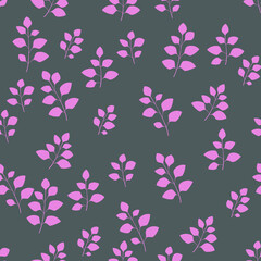 Texture with flowers and plants. Floral ornament. Original flowers vector pattern.