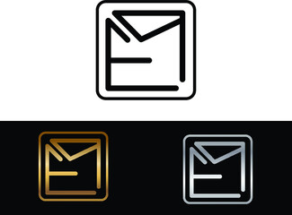 EQ Square Shape minimalist logo Design