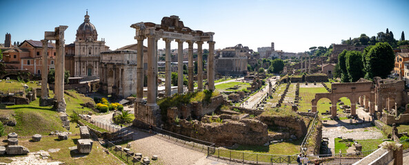 Overlooking the roman forum