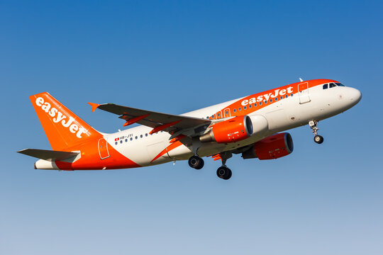 EasyJet Airbus A319 airplane Basel Mulhouse EuroAirport airport in France