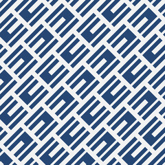 Blue geometric seamless pattern. Modern Seamless Geometric Abstract Background Suitable for Wallpapers, Fabric and Website Backgrounds. Seamless pattern with stripes. Graphic modern pattern. Vector 