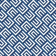 Blue geometric seamless pattern. Modern Seamless Geometric Abstract Background Suitable for Wallpapers, Fabric and Website Backgrounds. Seamless pattern with stripes. Graphic modern pattern. Vector 