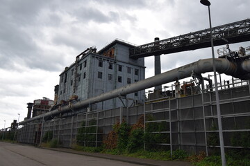 Obraz premium vista de una fábrica en Avilés, Asturias, Spain