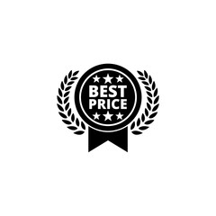 Best price sign isolated on white background
