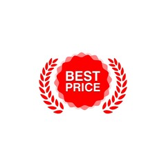 Best price sign isolated on white background