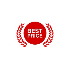 Best price sign isolated on white background