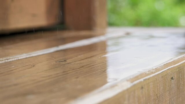 Stock video footage rain water drops slow motion
