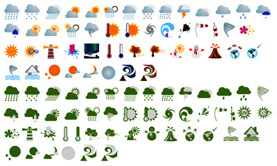 Weather graphic design elements (vector) - Part 2